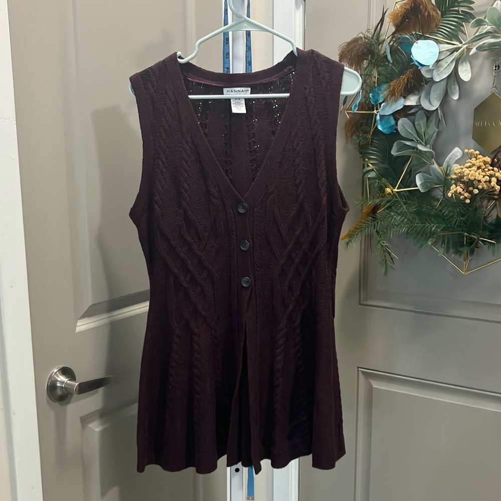Hannah Women's Vest in Deep Burgundy